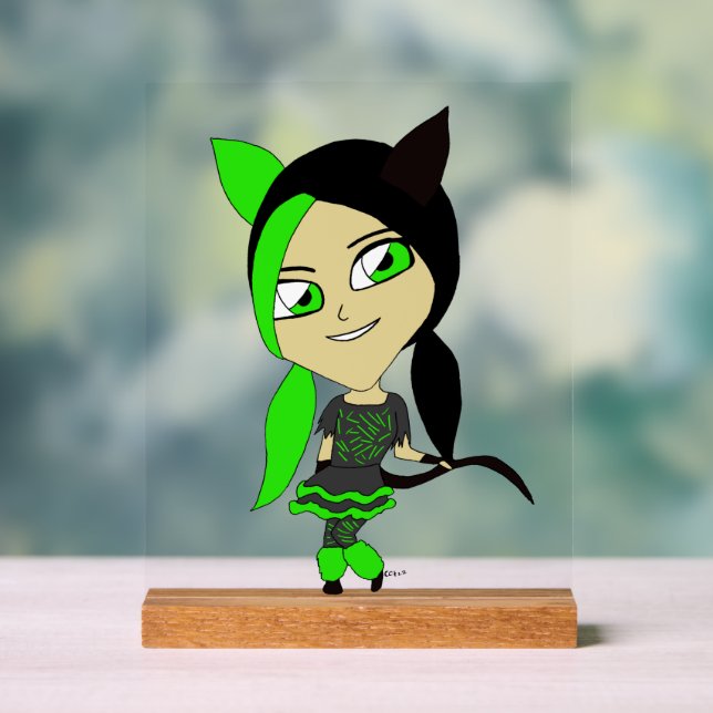 Panneau En Acrylique chibi catgirl (Neutre)