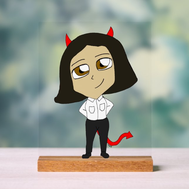 Panneau En Acrylique chibi fille diable (Neutre)