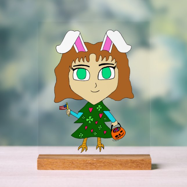 Panneau En Acrylique Chibi multivacances (Neutre)