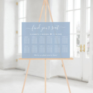 Panneau En Acrylique Chic 12 Table Blanc Mariage Siège Dusty Blue