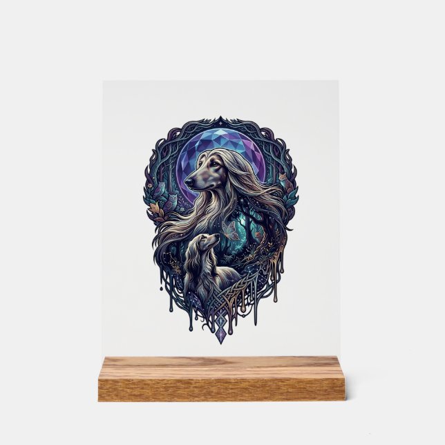Panneau En Acrylique Chien Crystal Moon Forêt Enchantée_1 (Recto)
