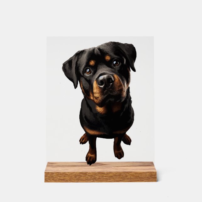 Panneau En Acrylique chien rottweiler (Recto)