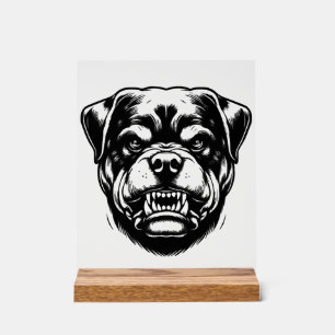 Panneau En Acrylique Chien Rottweiler