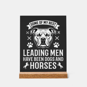 Panneau En Acrylique Chiens et chevaux menant les hommes