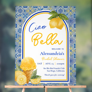 Panneau En Acrylique Ciao Bella Carrelage italien Citron Gelato Fête de