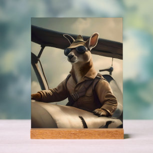 Panneau En Acrylique "Ciels Vintages : Le pilote Kangaroo dans l'ancien