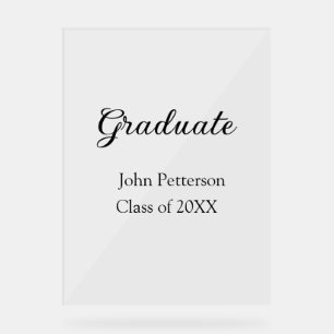 Panneau En Acrylique Classe de fin d'études de 20XX simple graduation m