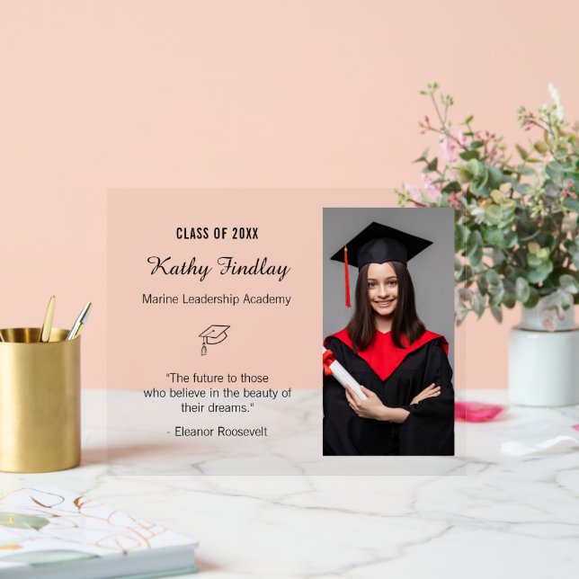 Panneau En Acrylique Classe de graduation personnalisée de 2025 Nouveau (Mariage)