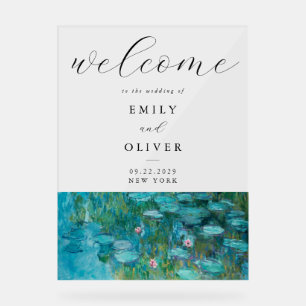 Panneau En Acrylique Claude Monet Water Lilies Mariage de bienvenue