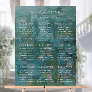 Panneau En Acrylique Claude Monet Water Lilies Mariage Seating Chart