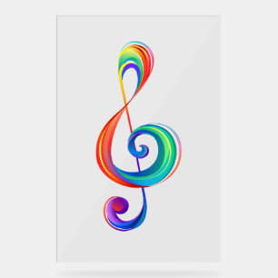 Panneau En Acrylique Clé arc-en-ciel