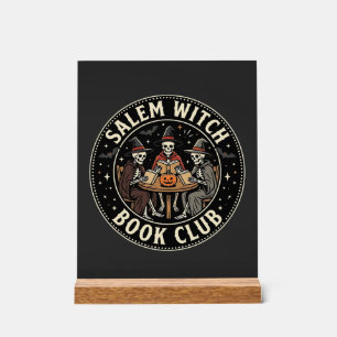 Panneau En Acrylique Club de lecture de sorcières de Salem Halloween Dé