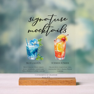Panneau En Acrylique Cocktails sans alcool Blue Lagoon Summer Sunrise P