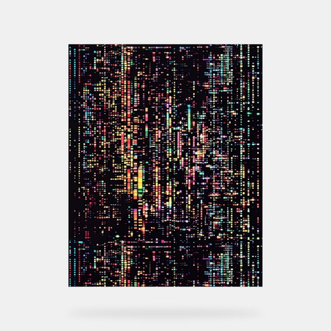 Panneau En Acrylique code d'ordinateur écrit en smol (Recto)