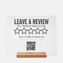 Code QR Acrylique Minimaliste pour laisser un avis