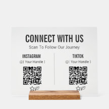 Code QR Acrylique Minimaliste Suivez-nous sur les