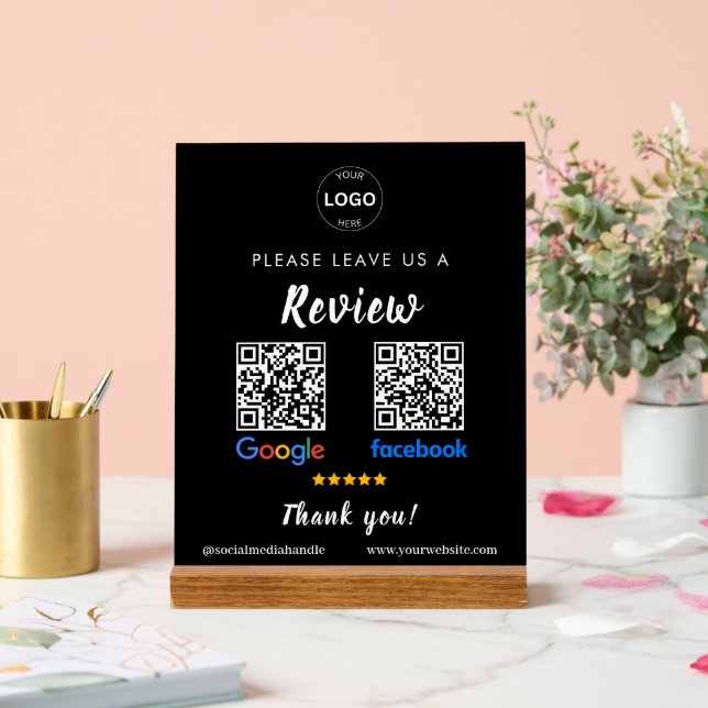 Panneau En Acrylique Code Qr Avis Google Reviews Avis sur l'entreprise  (Mariage)