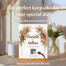Code QR de chanson de mariage personnalisée bohème