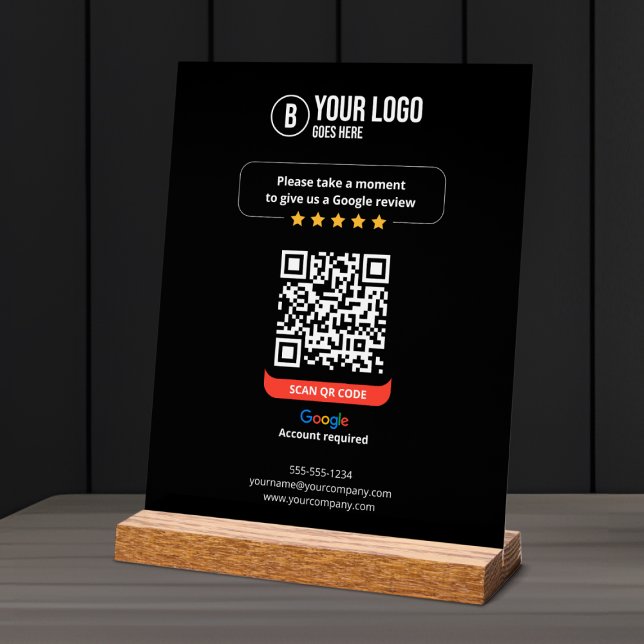Panneau En Acrylique Code QR de Google Avis Évaluez Mon Entreprise 5 Ét (Créateur téléchargé)