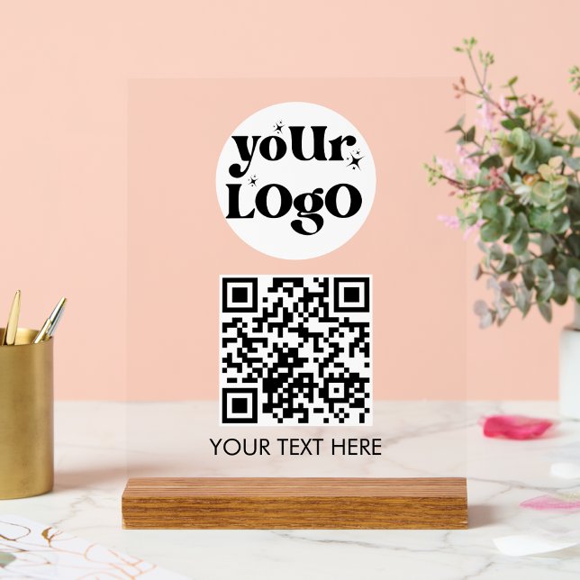 Panneau En Acrylique Code QR - Logo de l'entreprise Analyse-moi (Créateur téléchargé)