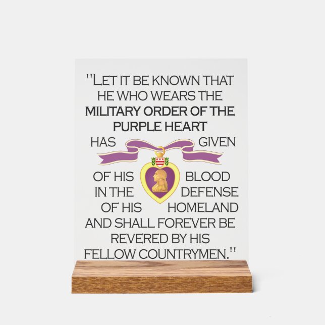 Panneau En Acrylique Coeur pourpre (Recto)