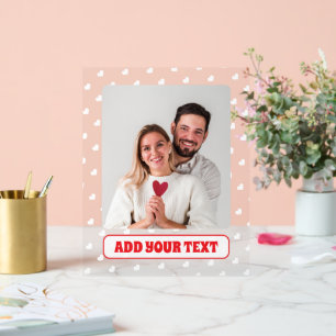 Panneau En Acrylique Cœurs Saint-Valentin Moderne Amour Motif Photo