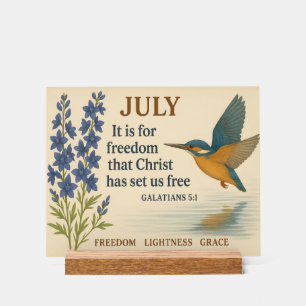 Panneau En Acrylique Colibri Inspiration Liberté de Juillet 