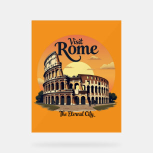 Panneau En Acrylique Colisée Rome Conception Vintage
