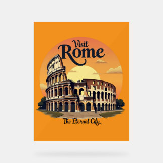 Panneau En Acrylique Colisée Rome Conception Vintage