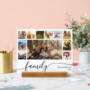 Panneau En Acrylique Collage photo de famille simple et moderne