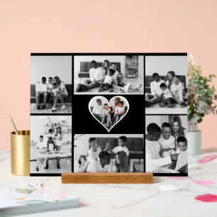 Panneau En Acrylique Collage photo noir et blanc 7