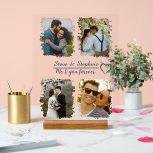 Panneau En Acrylique Collage photo personnalisé avec n'importe quel tex