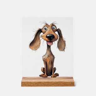 Panneau En Acrylique Collection d'art de race de chien de dessin animé 