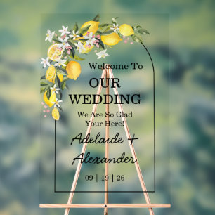 Panneau En Acrylique Collection de mariage Citron Méditerranéen