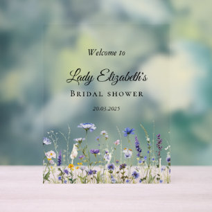 Panneau En Acrylique Collection de mariées du Fleur sauvage bleu Regenc