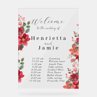 Panneau En Acrylique Commission de l'Affiche de bienvenue