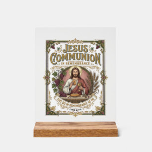 Panneau En Acrylique Communion Jésus Communion Jésus Foi Chrétienne Vi