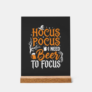 Panneau En Acrylique Conception de bière Hocus Pocus Halloween_1