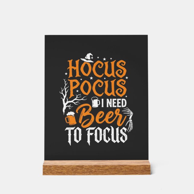 Panneau En Acrylique Conception de bière Hocus Pocus Halloween_1 (Recto)