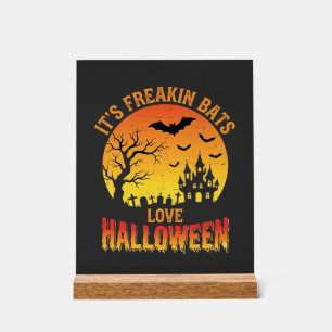 Panneau En Acrylique Conception de château hanté Halloween, les chauves