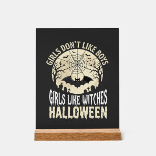 Panneau En Acrylique Conception de chauve-souris d'Halloween pour fille