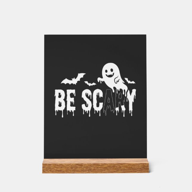 Panneau En Acrylique Conception de chauve-souris fantôme d'Halloween ef (Recto)