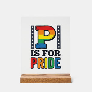 Panneau En Acrylique Conception de chemise arc-en-ciel de lettre de fie
