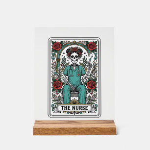 Panneau En Acrylique Conception de chemise de carte de tarot d'infirmiè
