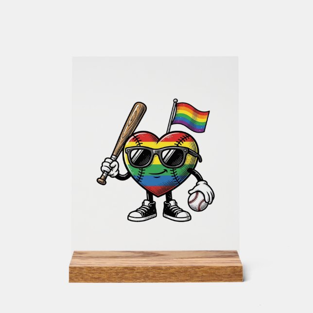 Panneau En Acrylique Conception de chemise de fierté de baseball de coe (Recto)