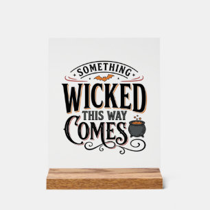 Panneau En Acrylique Conception de chemise Halloween Vintage Something