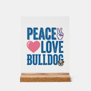 Panneau En Acrylique Conception de chemise pour chien vintage bulldog a