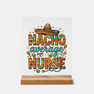 Panneau En Acrylique Conception de chemise vectorielle Nacho Average Nu