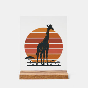 Panneau En Acrylique Conception de chemise vectorielle Safari au couche