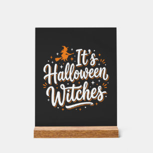 Panneau En Acrylique Conception de citation de sorcière mignonne pour H